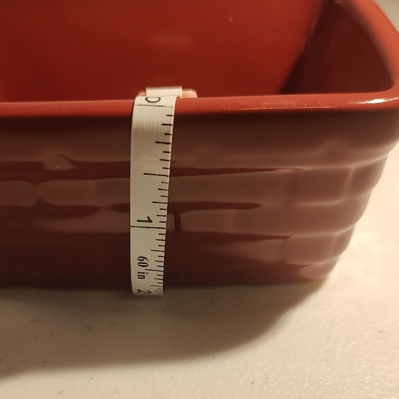 Red Rectangular Ceramic Dish - Picture 8 of 8